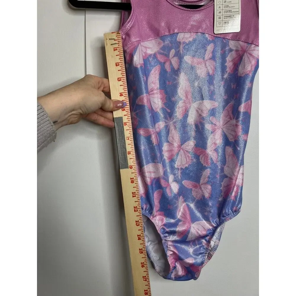 Girls Size 12 Butterfly Pink and Purple Leotard NWT